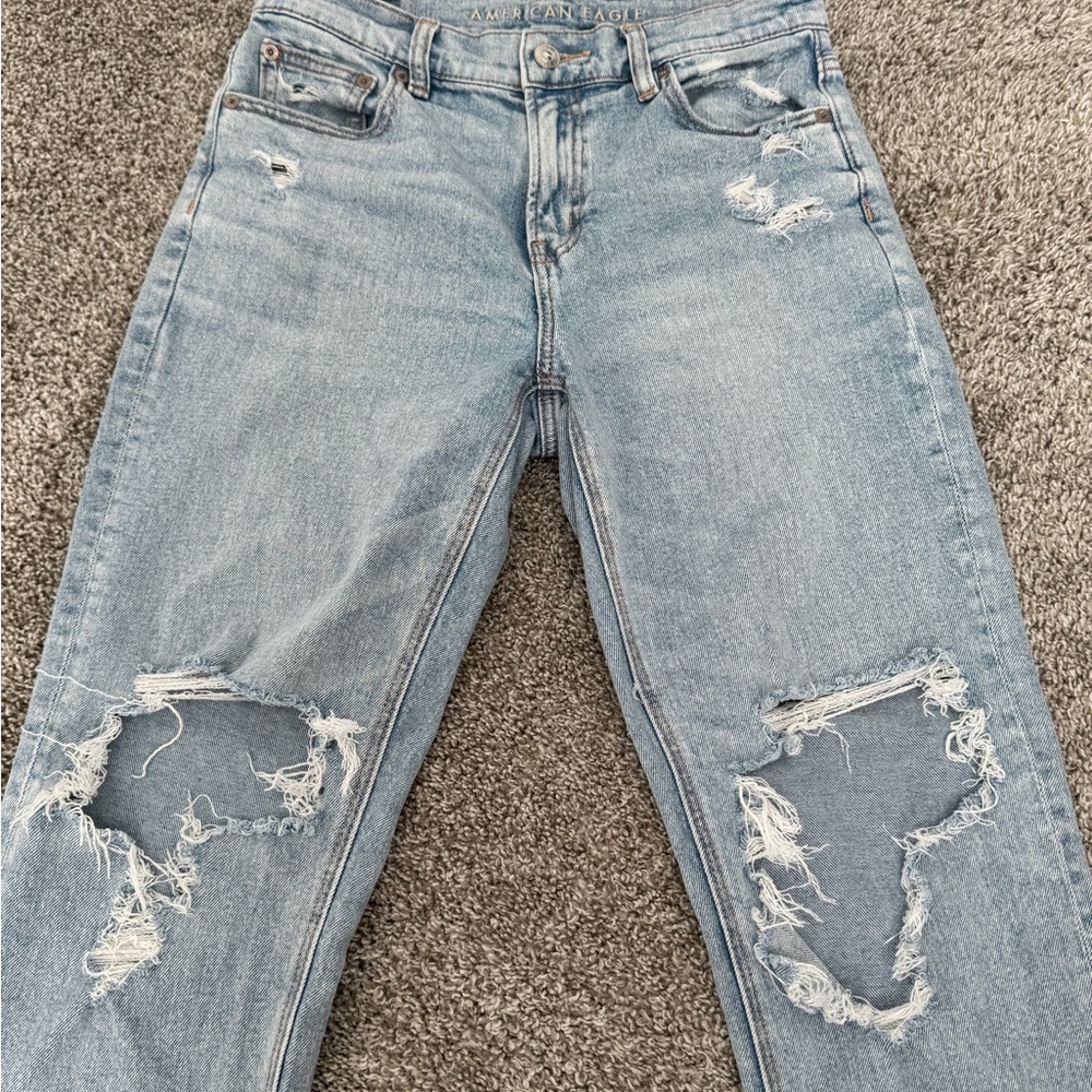 American Eagle Outfitters Light Blue Distressed Jeans
